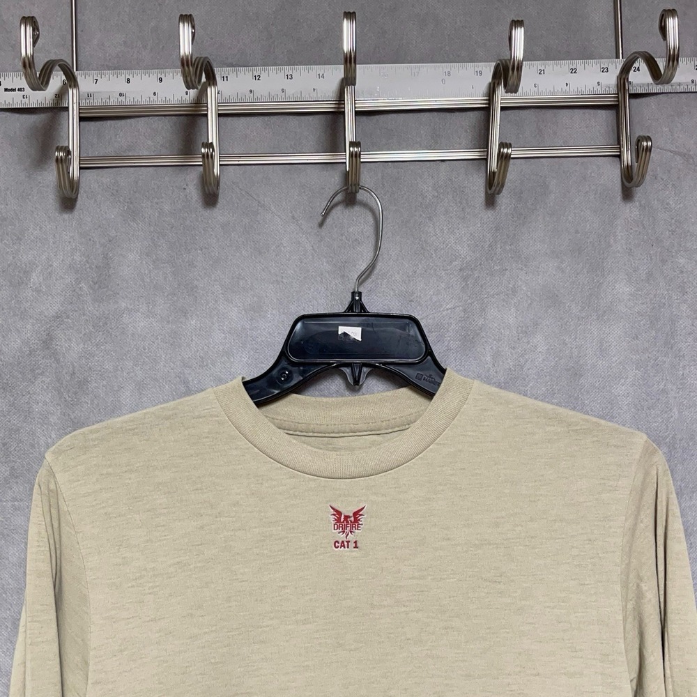 Drifire Shirt Men M Beige Flame Resistant FR Long Sleeve Workwear Cat 1 Tee Work